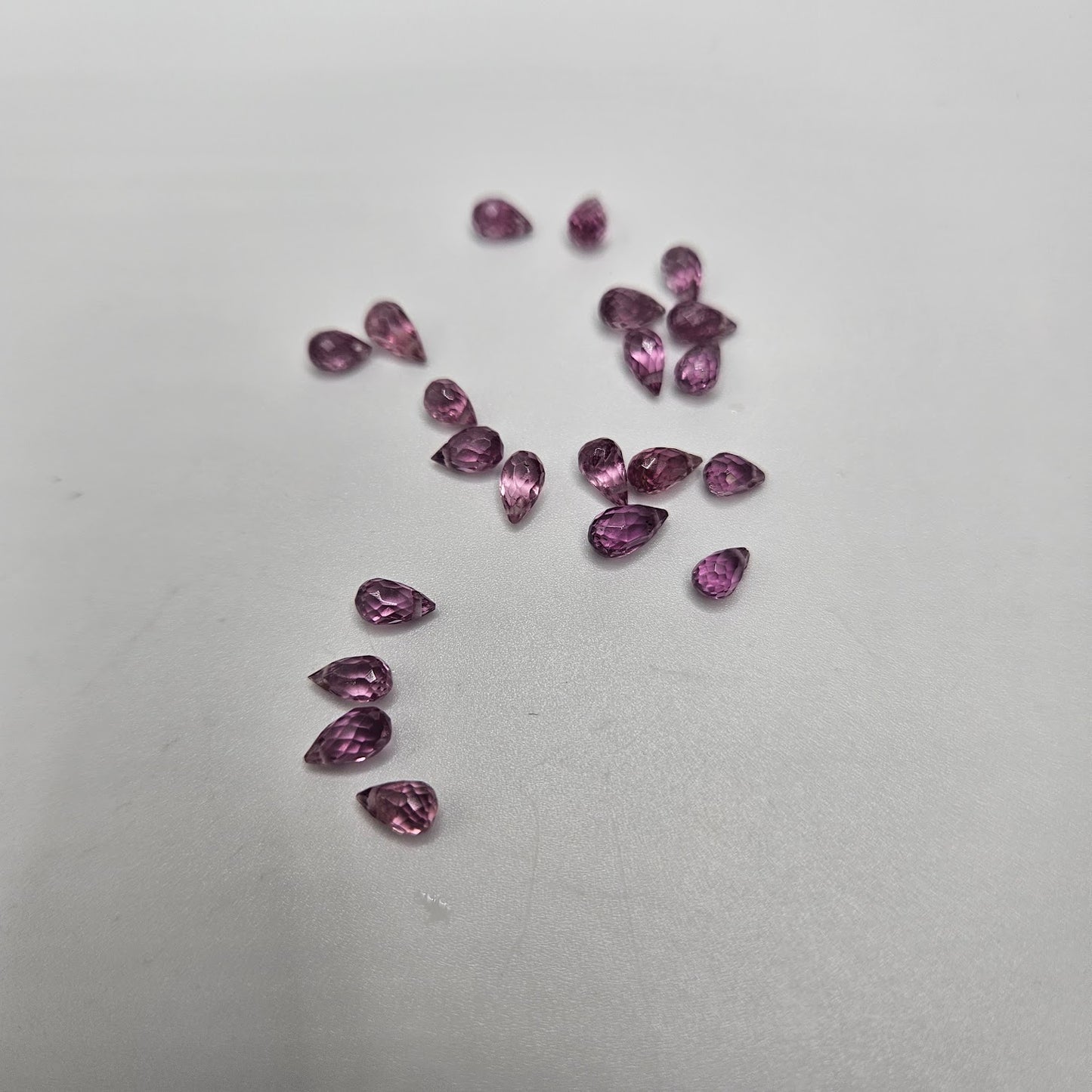 3mm Malaya Garnet Drop Faceted Single