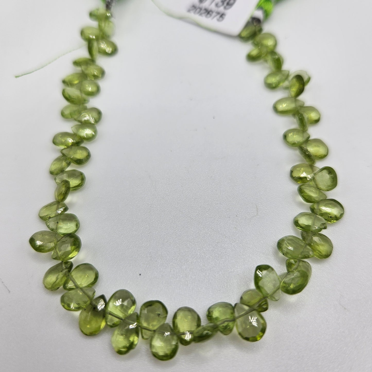 6mm Peridot Top Drill Bead Strand