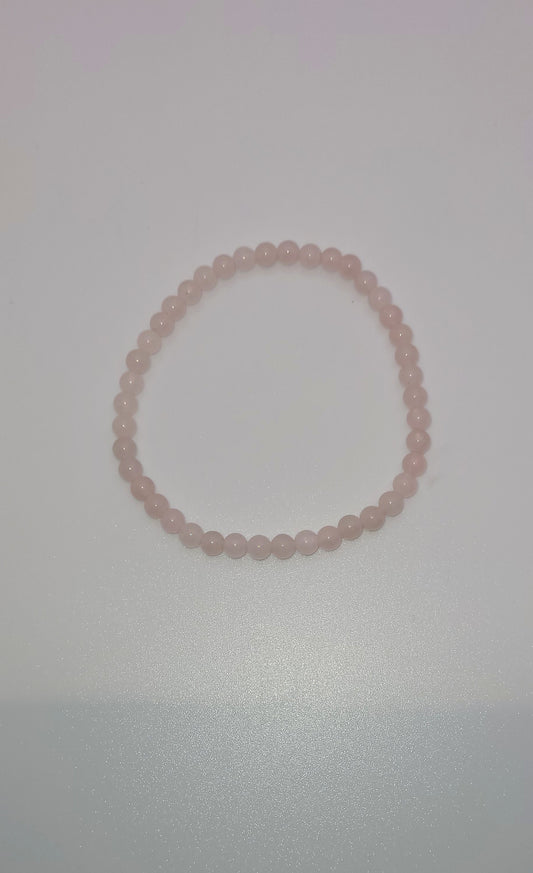 4mm Rose Quartz Stretch Bracelet