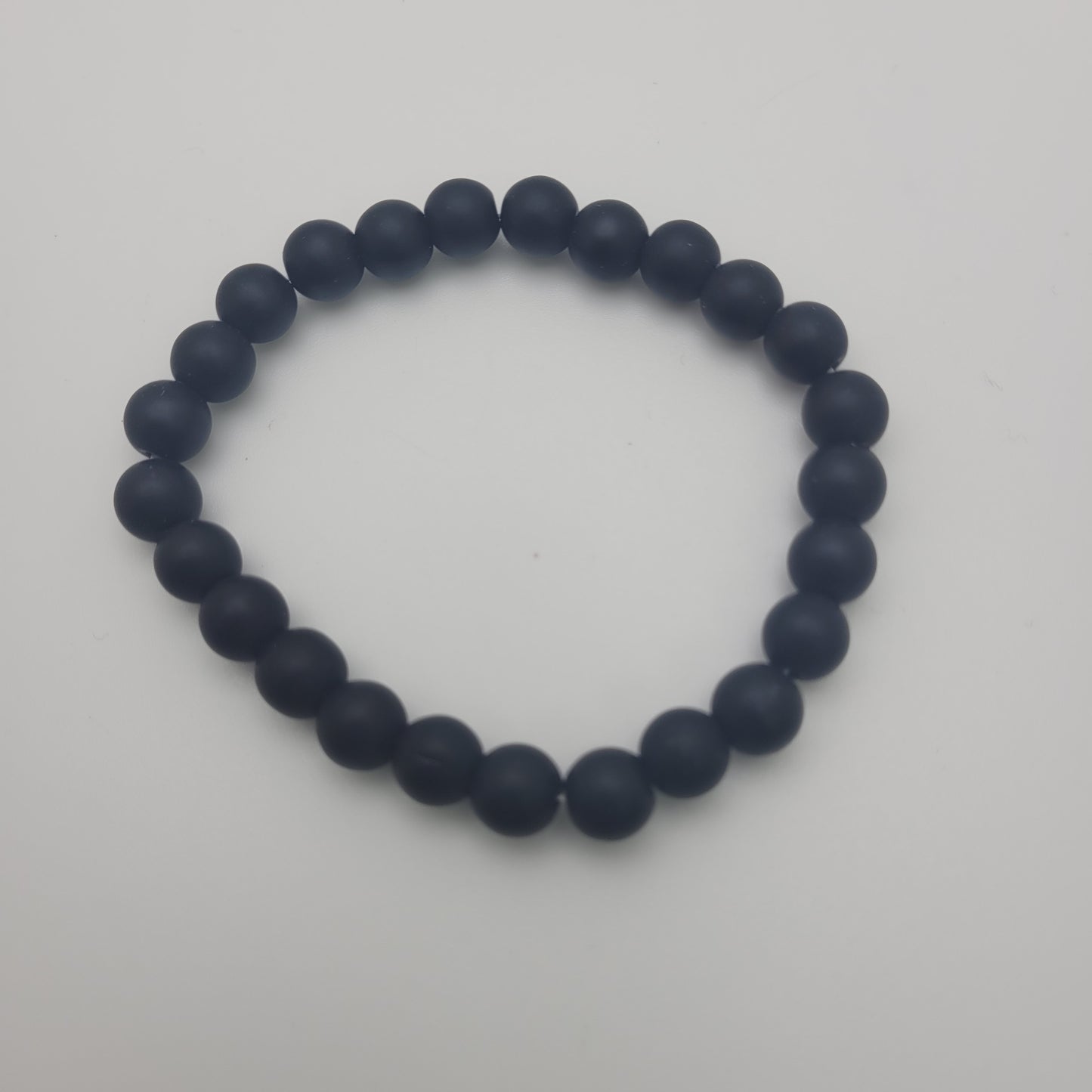 8mm Matte Black Onyx Stretch Bracelet