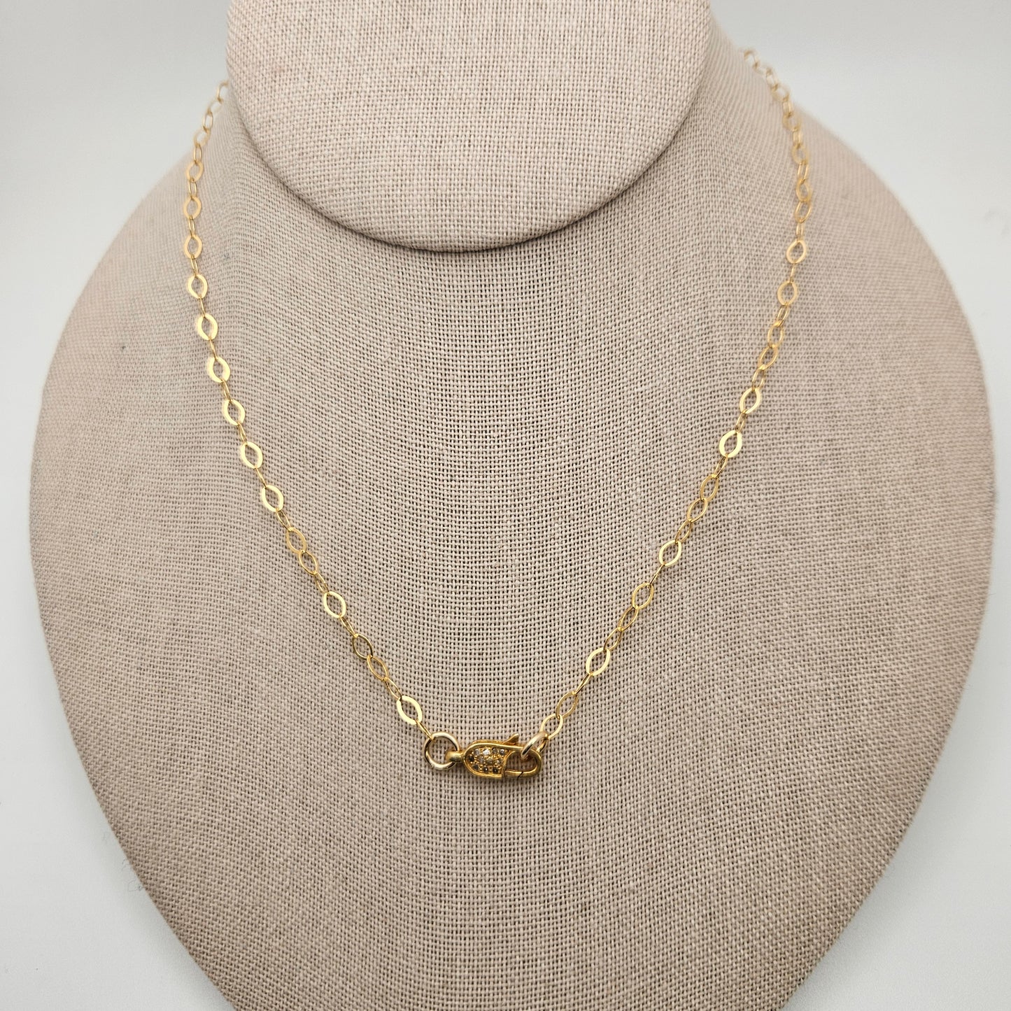 Gold Fill Moonstone Moon Chain Necklace 24 inch