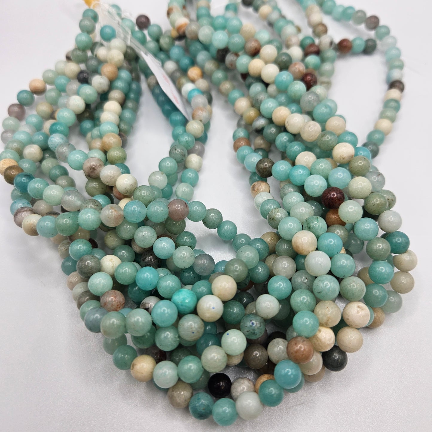 6mm Blue Amazonite Round Bead Strand