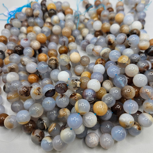 10mm Chalcedony Round Bead Strand