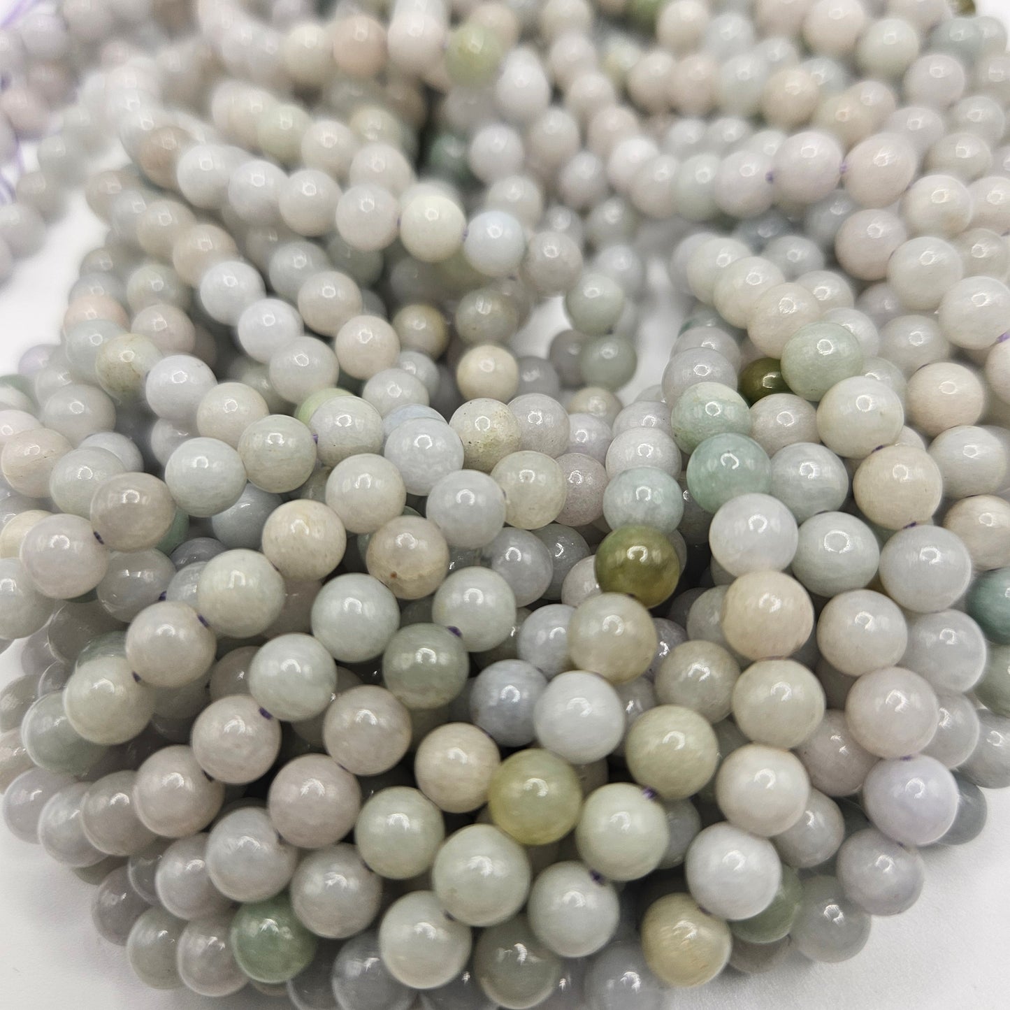 5mm Green Jade Round Bead Strand