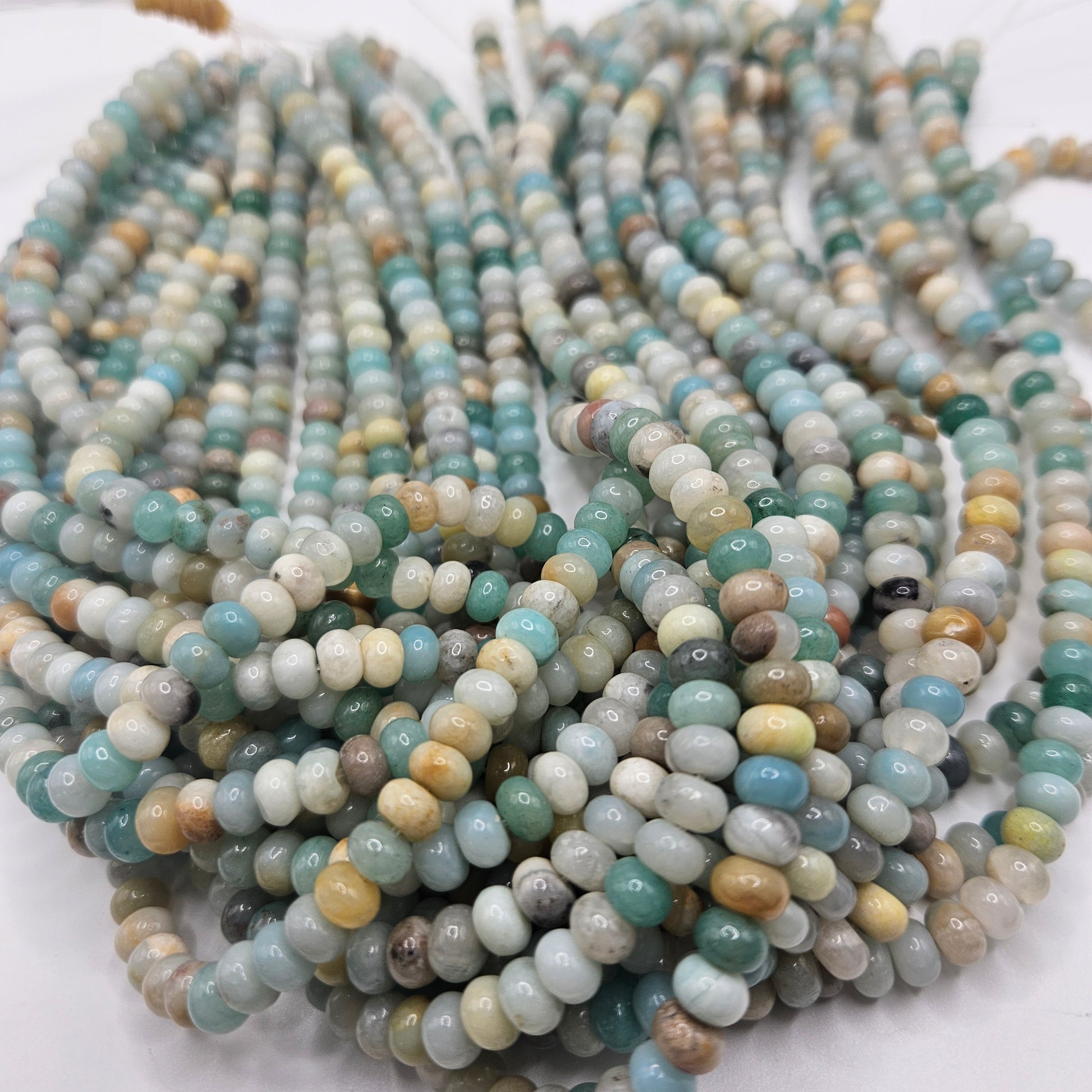 6mm Amazonite Rondelle Bead Strand.
