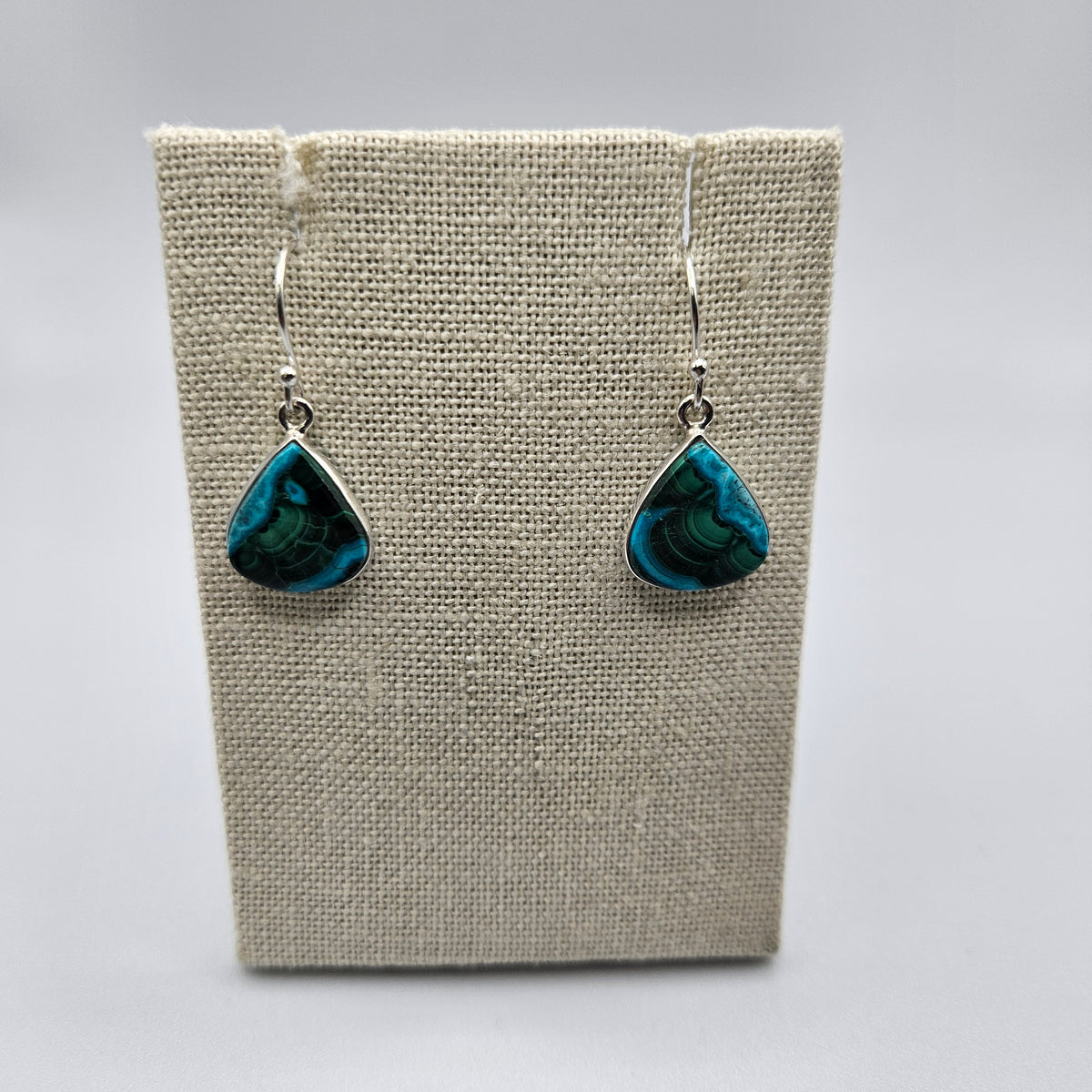 Sterling Silver Assorted Malachite Chrysocolla Earrings