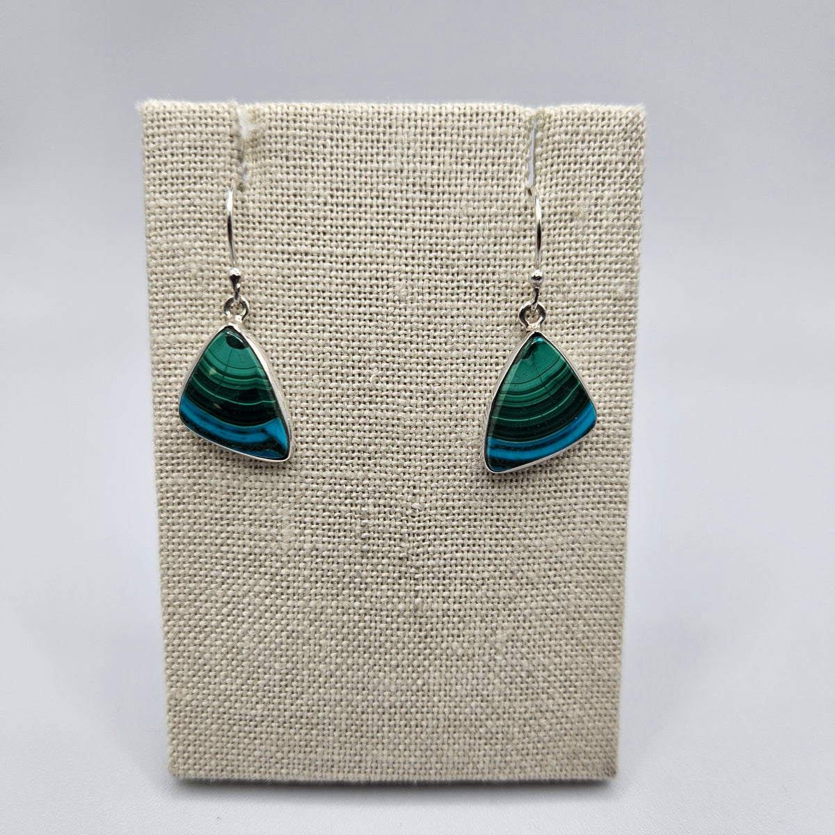 Sterling Silver Assorted Malachite Chrysocolla Earrings