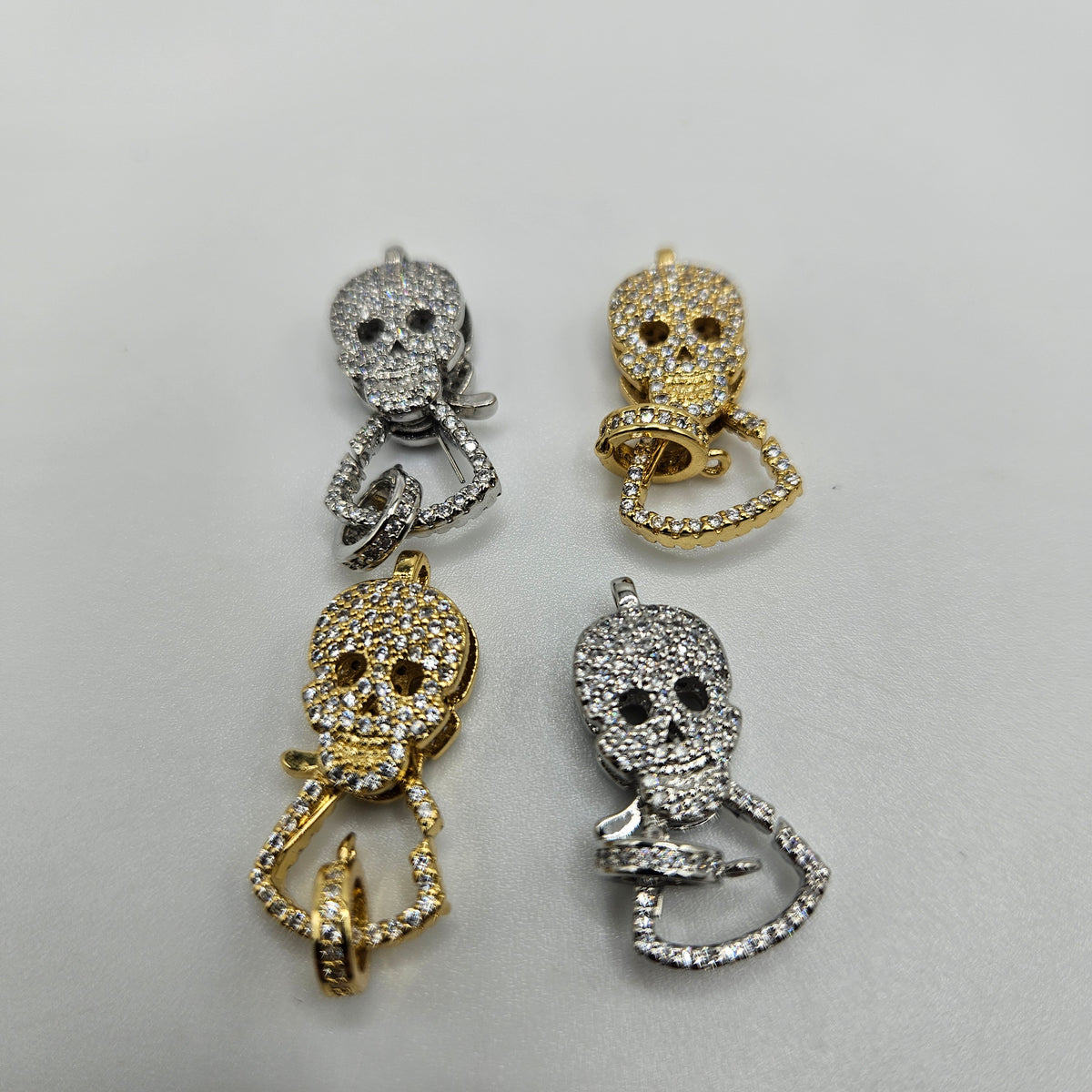 12mm Pave Skull Clasp