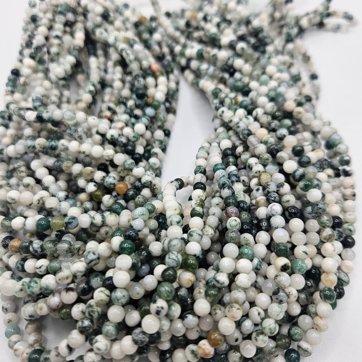 4mm Moss Agate Bead Strand
