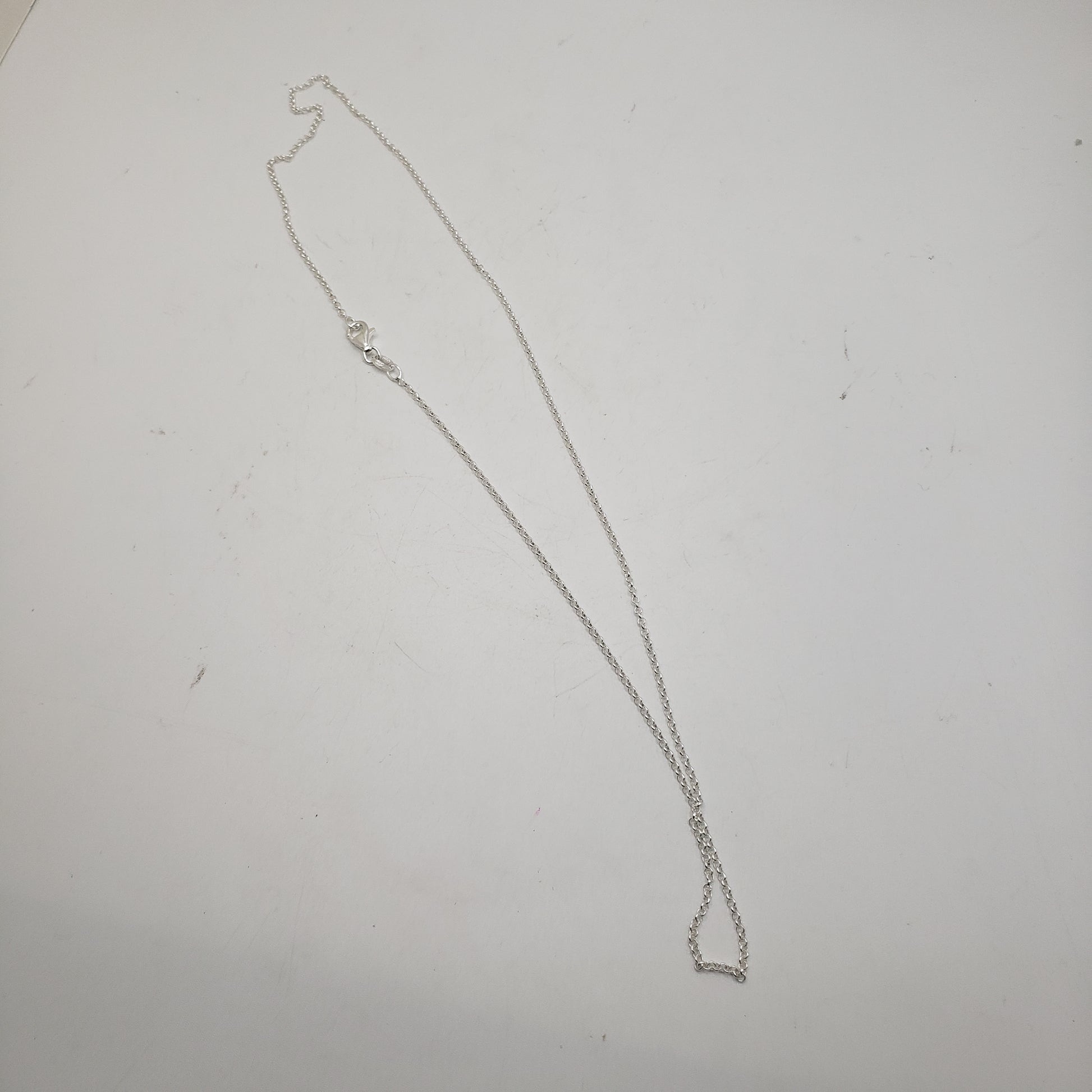 20 Inch Sterling Silver Round Link Chain.