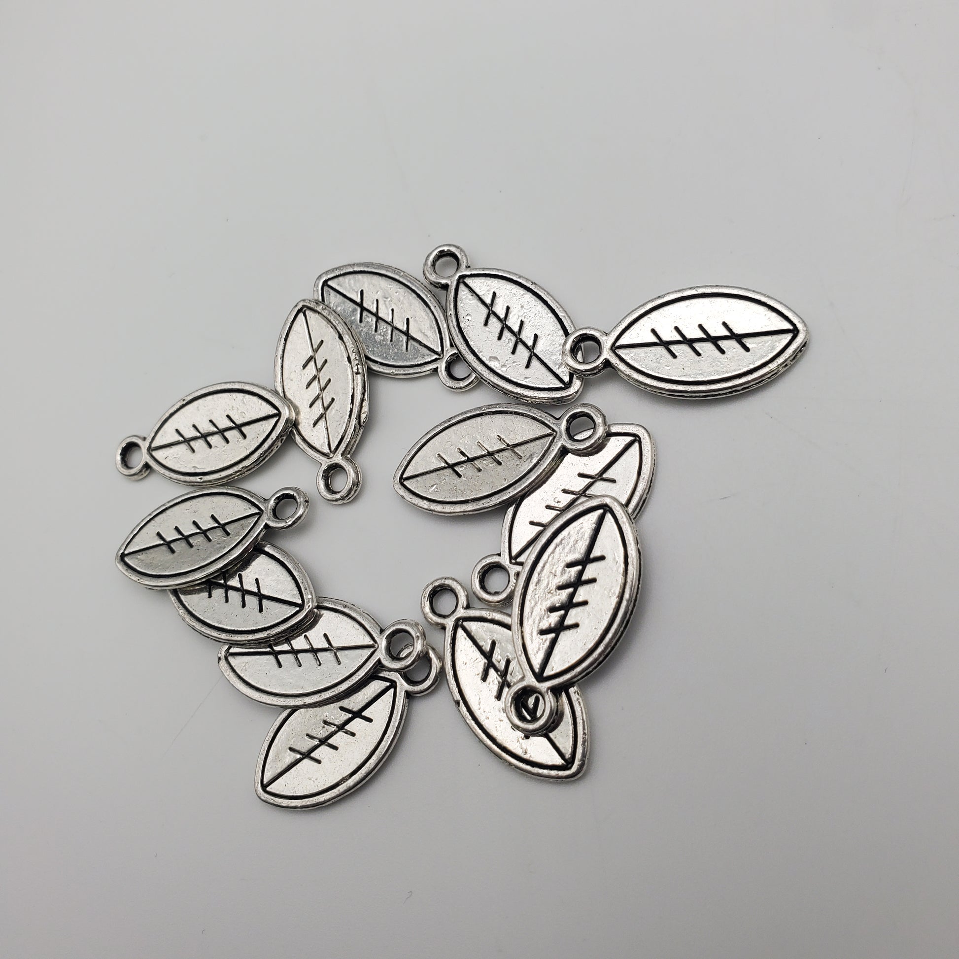 20mm Pewter Football Charm. 