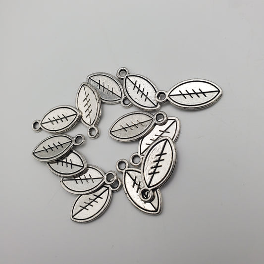 20mm Pewter Football Charm. 