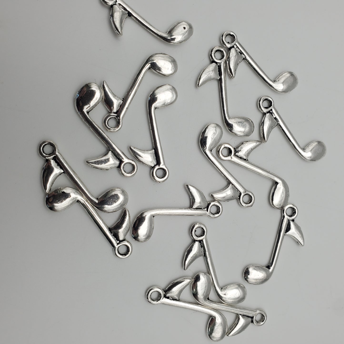  22mm Pewter Music Note Charm.