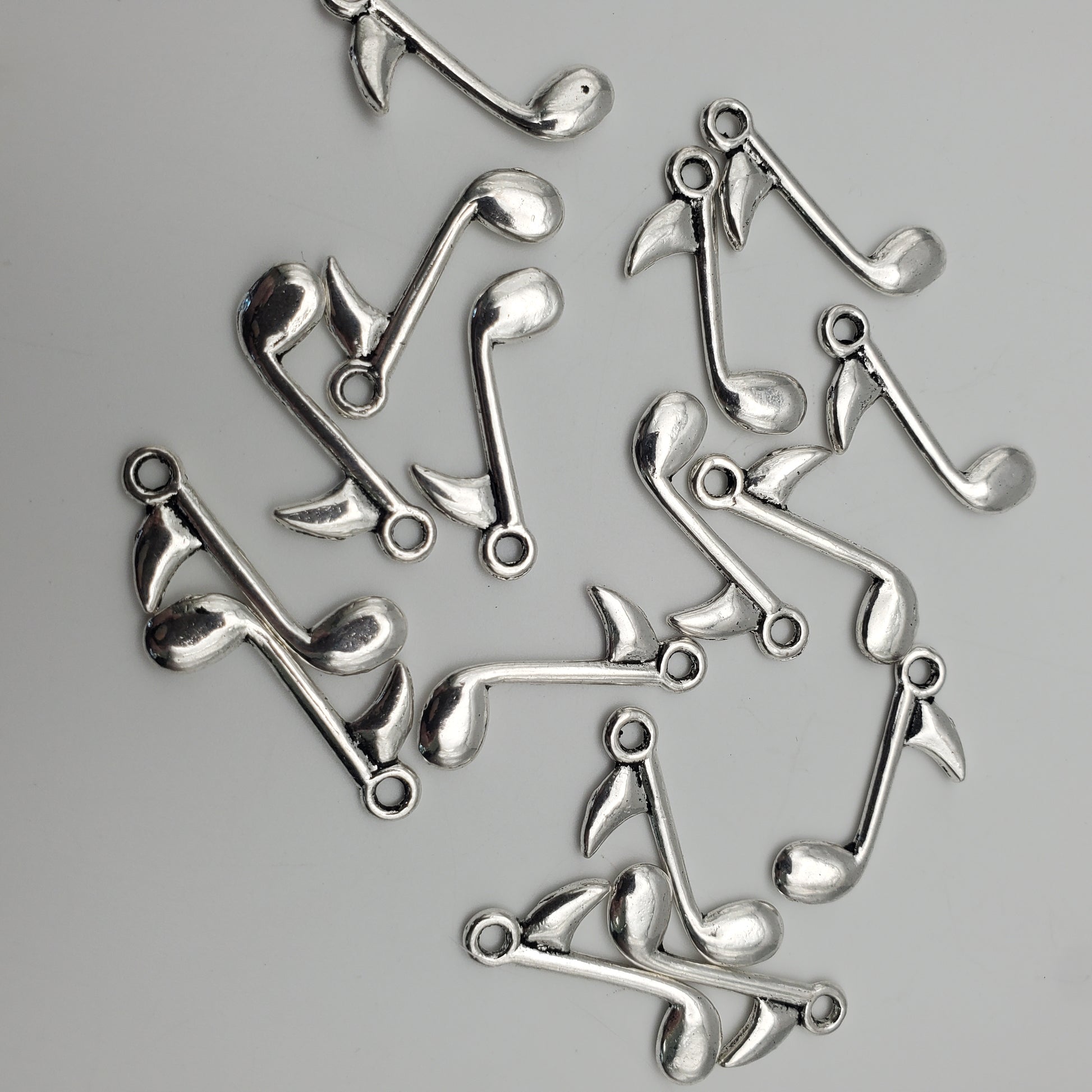  22mm Pewter Music Note Charm.