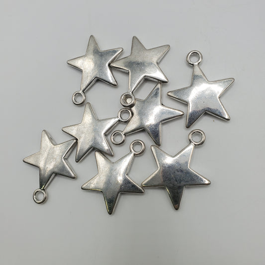 24mm Pewter Star Charm.