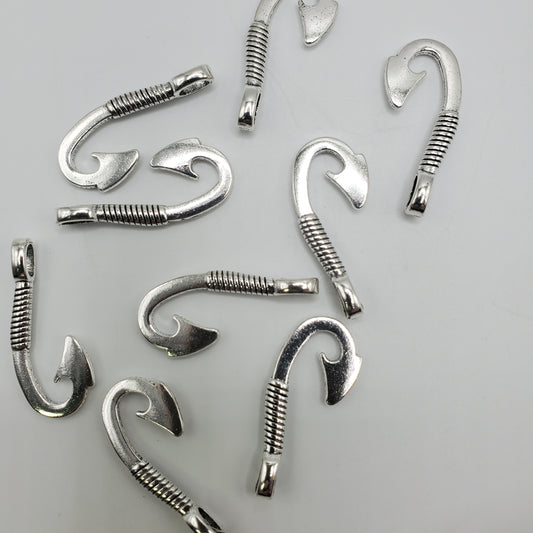 25mm Pewter Fishhook.