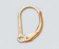 Gold Filled Lever Back Flat Plain 14x9mm