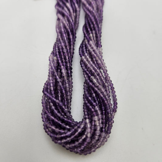 2mm Amethyst Rondelle Faceted.