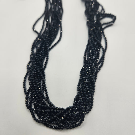 2mm Black Onyx Faceted Bead Strand.