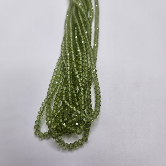 2mm Peridot Faceted Strand.