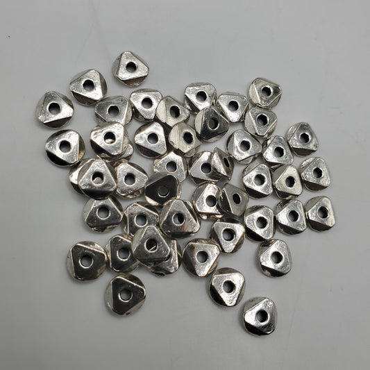 2mm Pewter Triangle Bead.