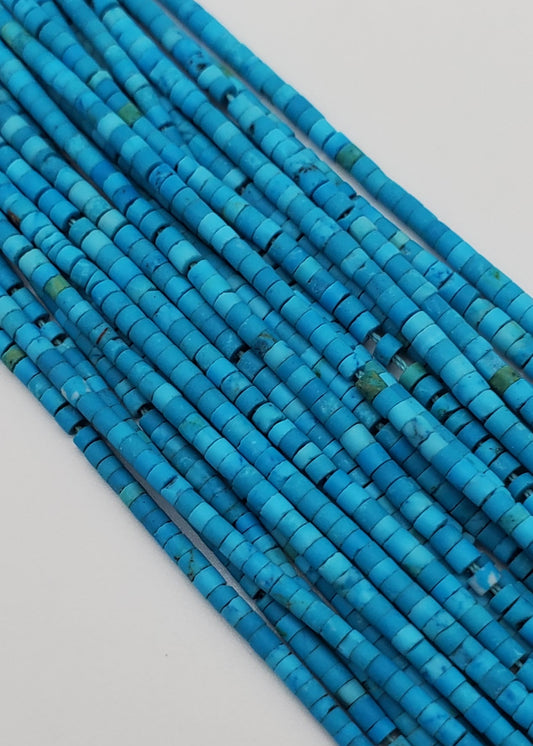 2mm Turquoise Heishi.