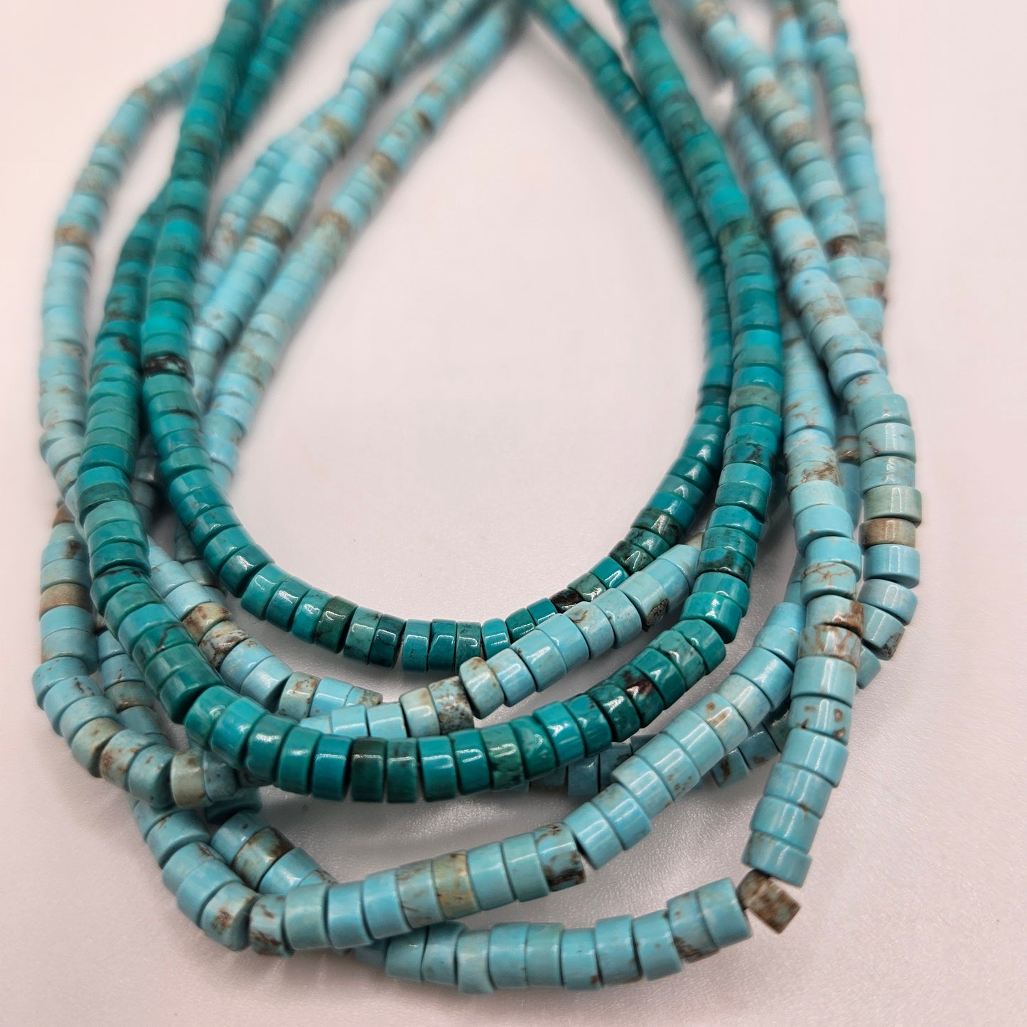 2x4mm Turquoise Rondelle Bead Strand.