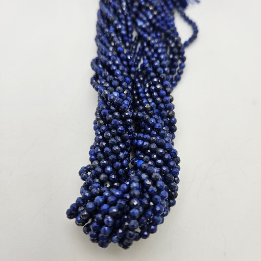 3.5mm Lapis Lazuli Faceted Bead Strand.