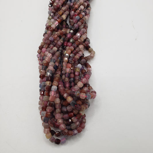 3.5mm Spinel Faceted Square Bead Strand.