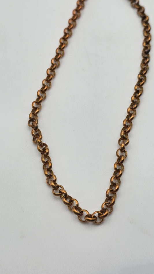 3.8mm Raw Brass Rolo Chain By The Foot.