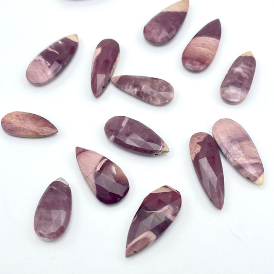 30mm Mookaite Jasper Top Drill Teardrop Single Bead.