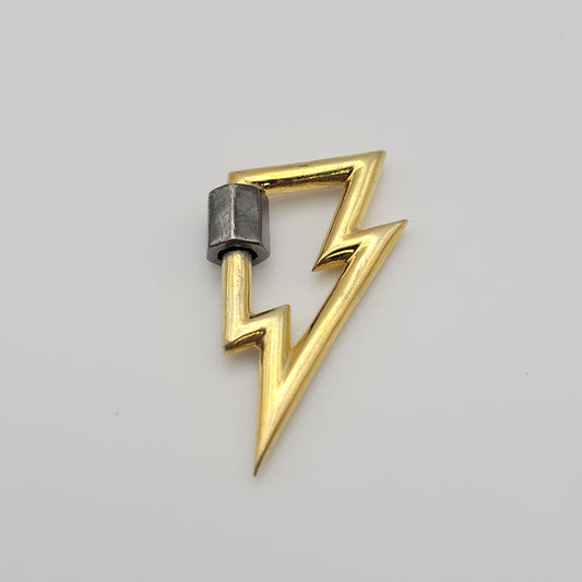 30mm Vermeil Lightning Bolt Twist Clasp.