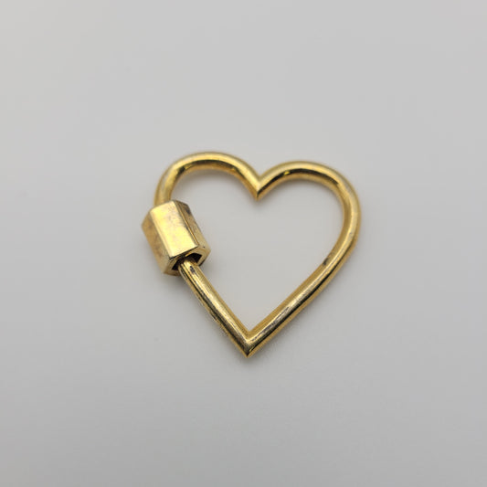 30mm Vermeil and Sterling Silver Heart Twist Clasp.