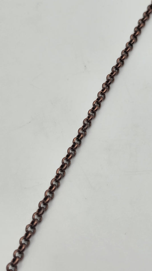 3mm Antique Silver Rolo Chain By The Foot.