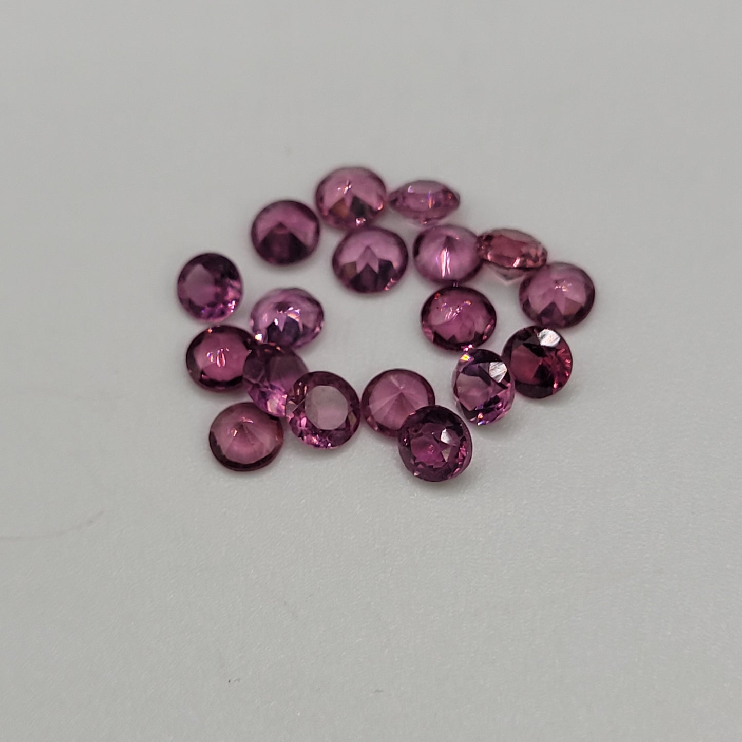 3mm Purplish Red Garnet Round Cut Sold Individually.