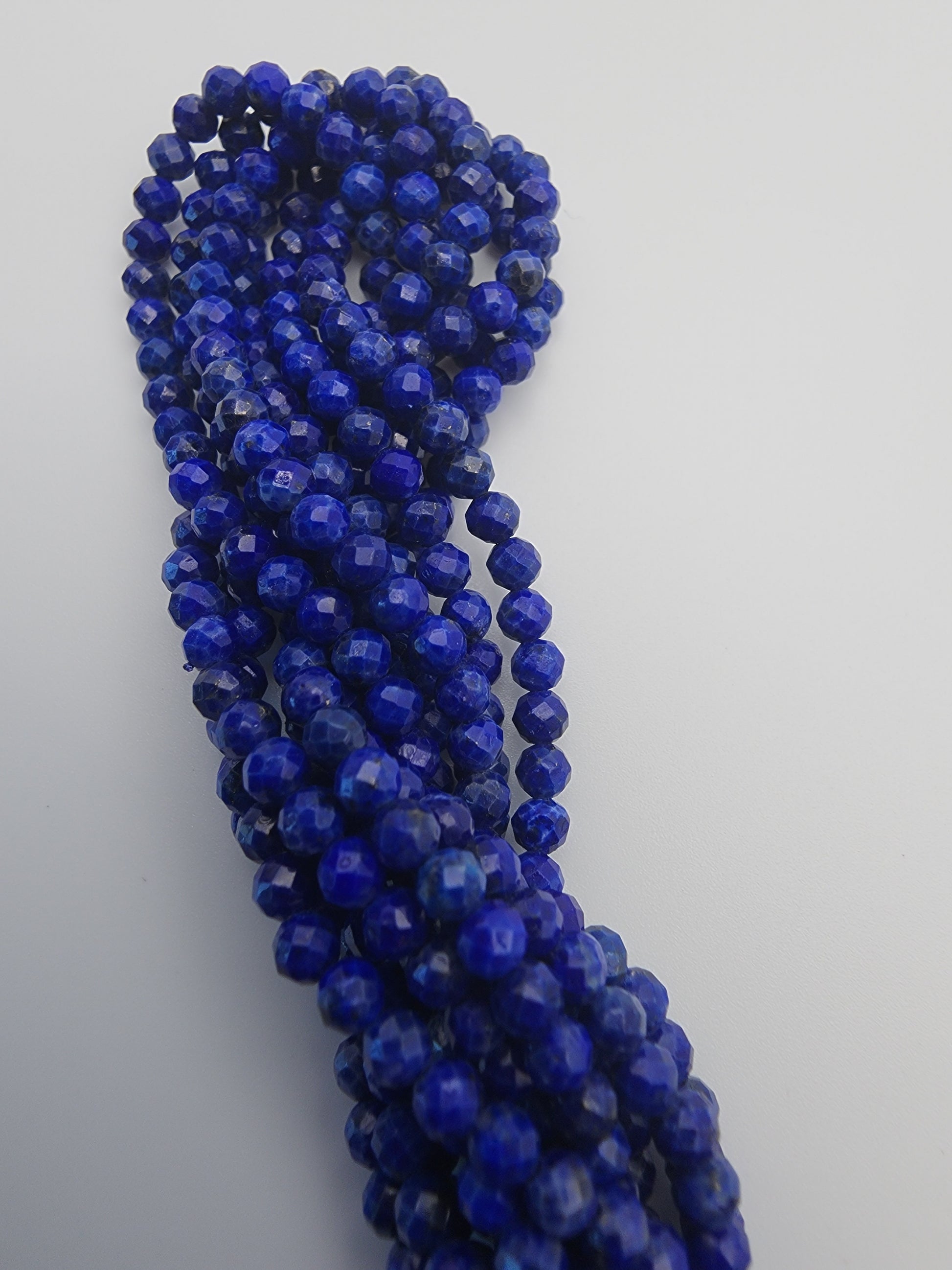 3mm Lapis Lazuli Faceted Bead Strand.