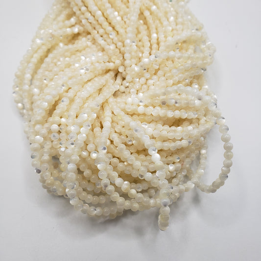 3mm Mother of Pearl Bead Strand.