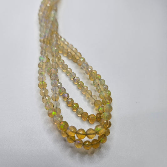 3mm Opal Faceted Strand.