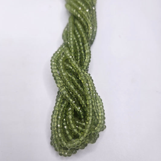 3mm Peridot Faceted Strand.