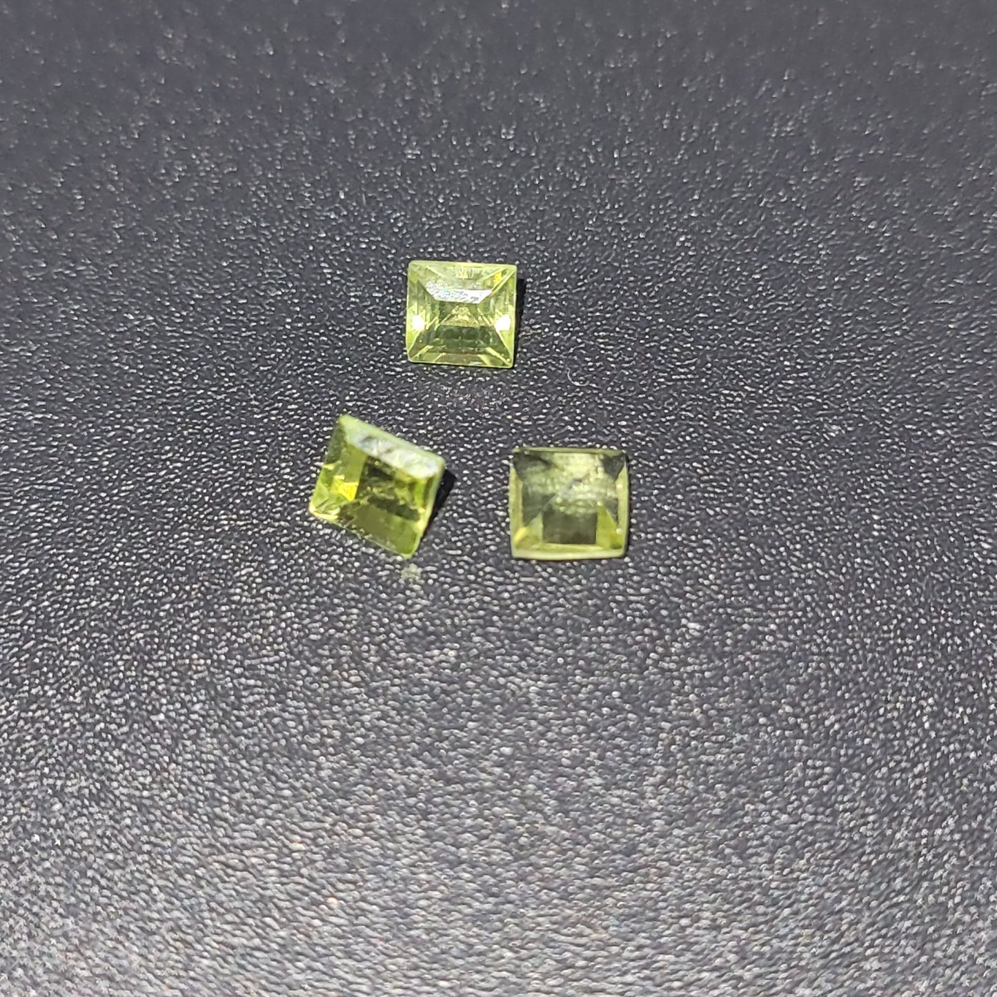 3mm Peridot Princess Cut Sold Individually.