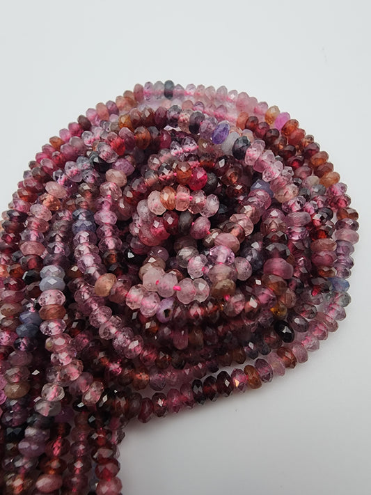 3mm Spinel Faceted Bead Strand.