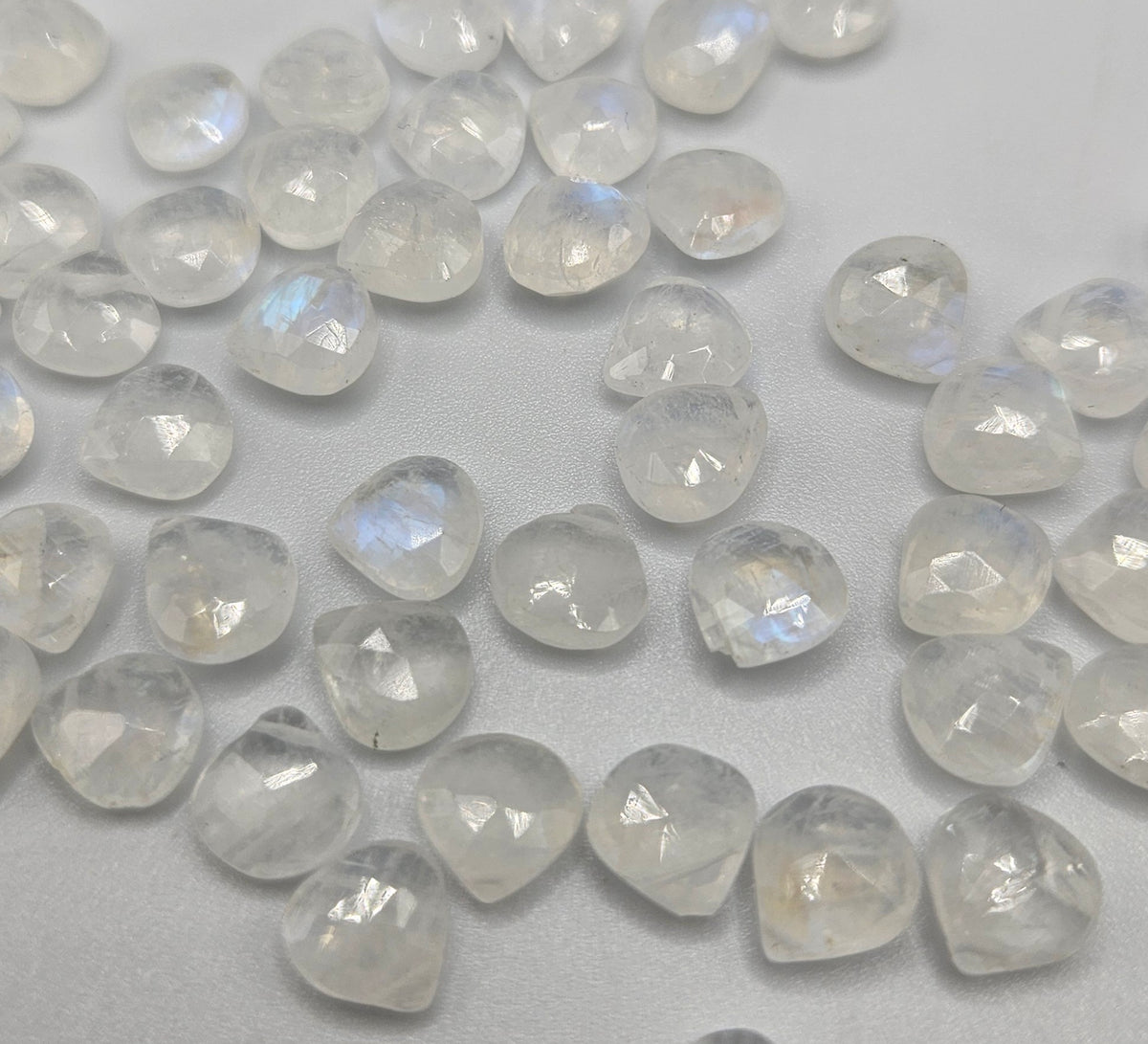 3x5mm Faceted Moonstone Top Drill Single Bead.