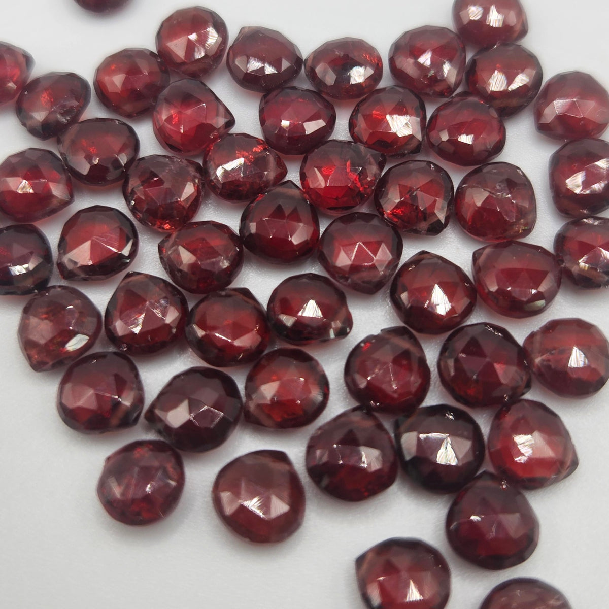 3x5mm Faceted Garnet Top Drill Single Bead.