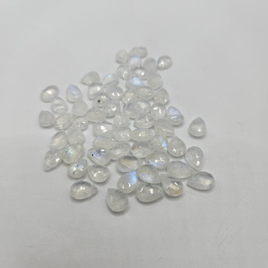 3x6mm Faceted Moonstone Top Drill Single Bead.