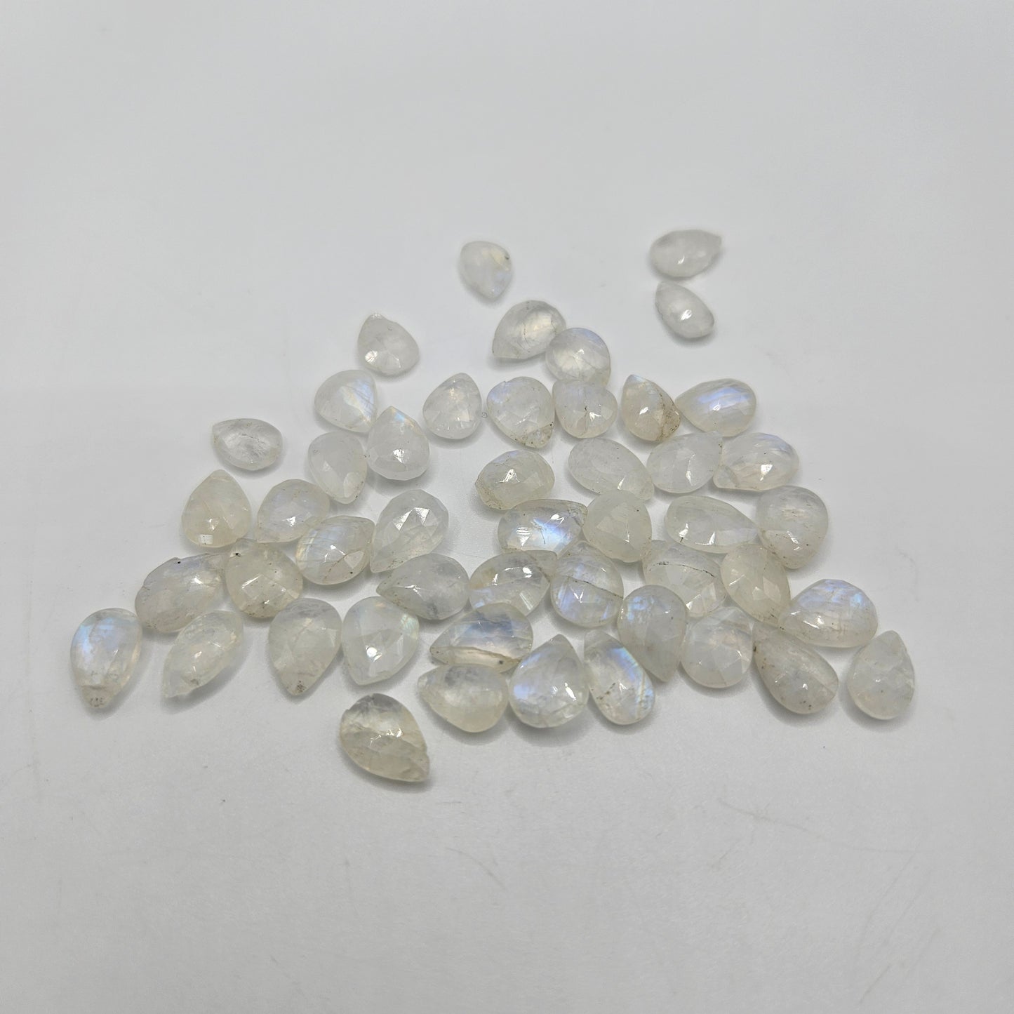 3x8mm Faceted Moonstone Top Drill Single Bead.