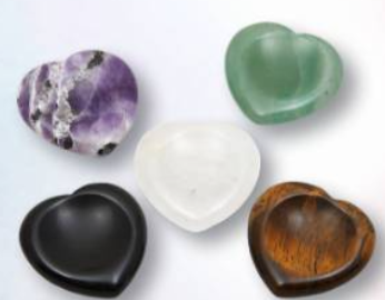 40mm Gemstone Heart Worry Stone Assorted.