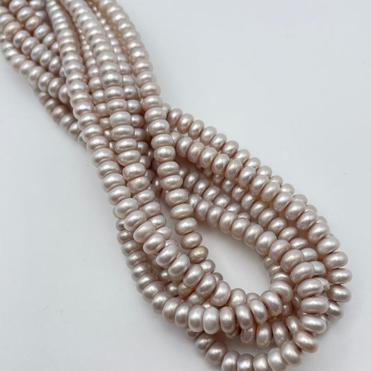 6mm Heishe Pearl White & Peacock Strand
