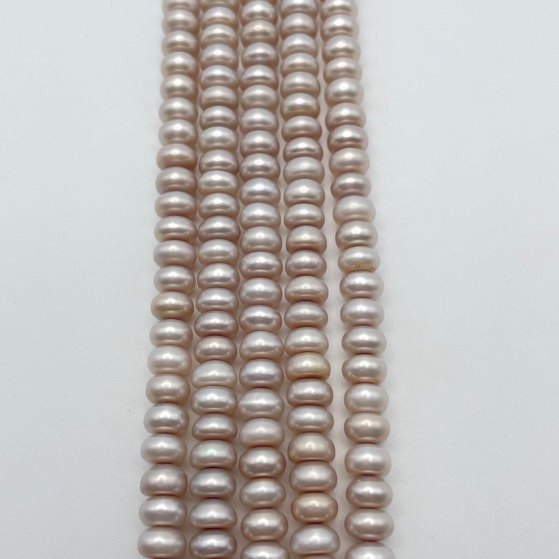 6mm Heishe Pearl White & Peacock Strand