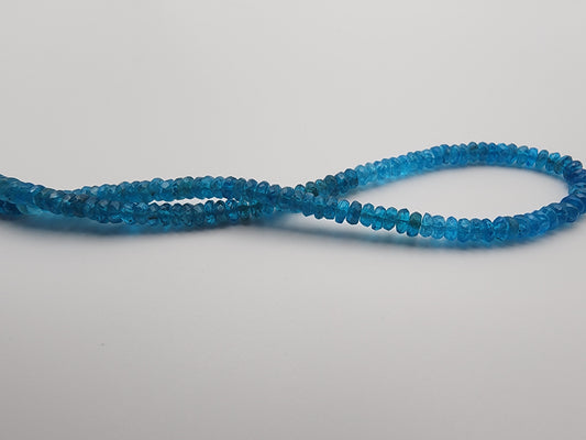 4mm Apatite A Quality Faceted Bead Strand.