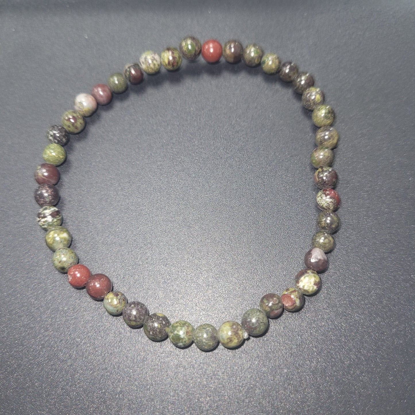 4mm Bloodstone Stretch Bracelet.